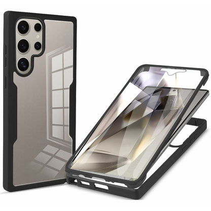 For Samsung Galaxy S25 Ultra Case Acrylic+TPU Clear Phone Cover with PET Screen Film