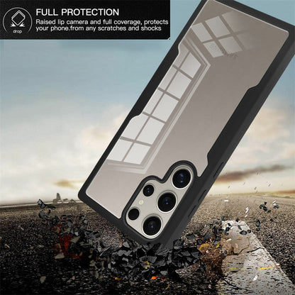 For Samsung Galaxy S25 Ultra Case Acrylic+TPU Clear Phone Cover with PET Screen Film