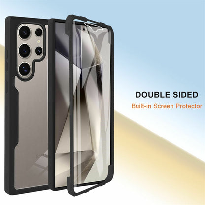 For Samsung Galaxy S25 Ultra Case Acrylic+TPU Clear Phone Cover with PET Screen Film