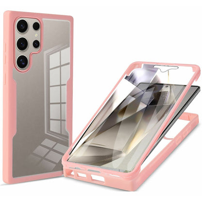 For Samsung Galaxy S25 Ultra Case Acrylic+TPU Clear Phone Cover with PET Screen Film