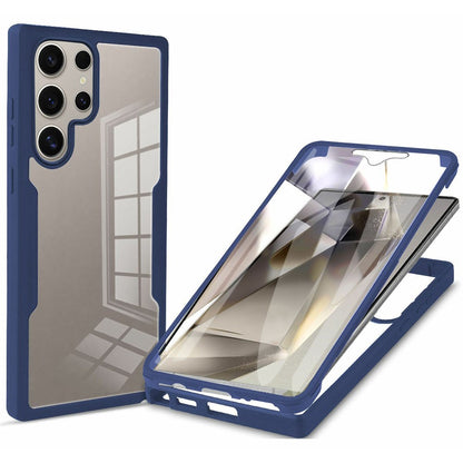 For Samsung Galaxy S25 Ultra Case Acrylic+TPU Clear Phone Cover with PET Screen Film