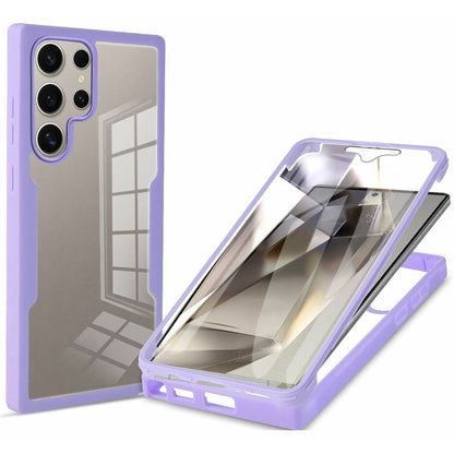 For Samsung Galaxy S25 Ultra Case Acrylic+TPU Clear Phone Cover with PET Screen Film