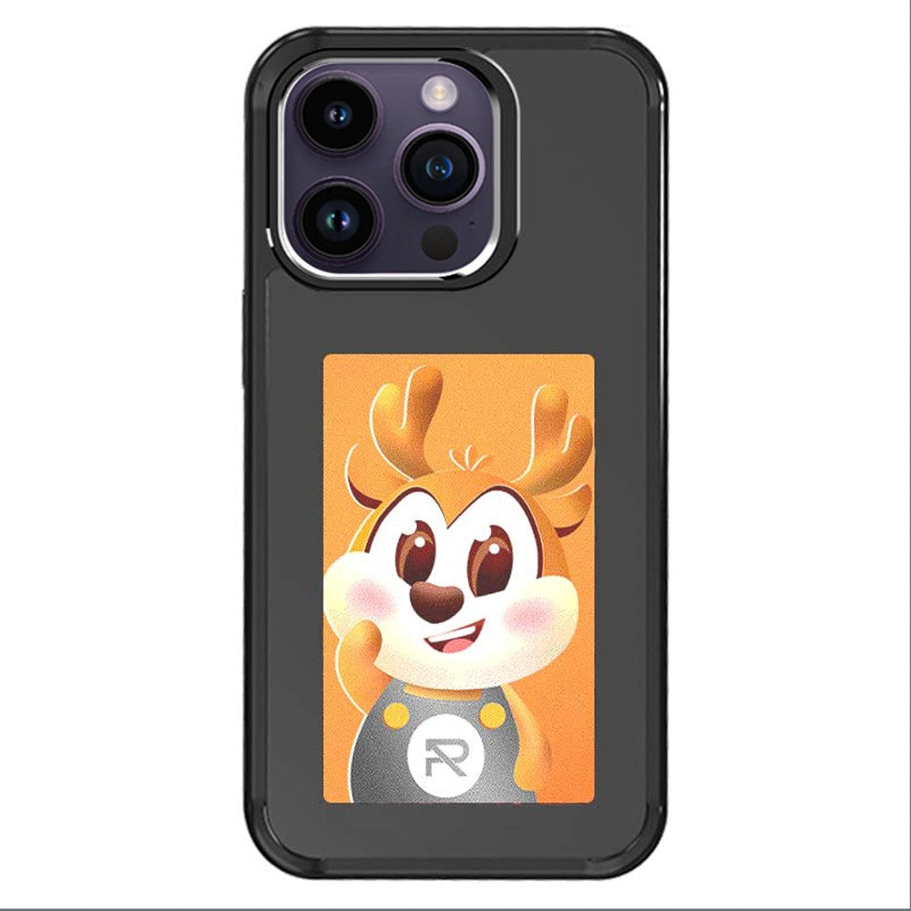 For iPhone 14 Pro Smart E-Ink Phone Case 4 Color HD 4 inch Display NFC DIY Customized Screen