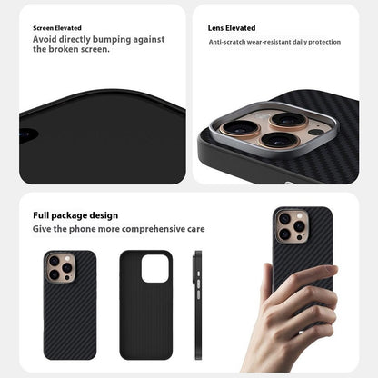 ABEEL For iPhone 14 Pro Case Compatible with MagSafe Carbon Fiber Texture Back Cover