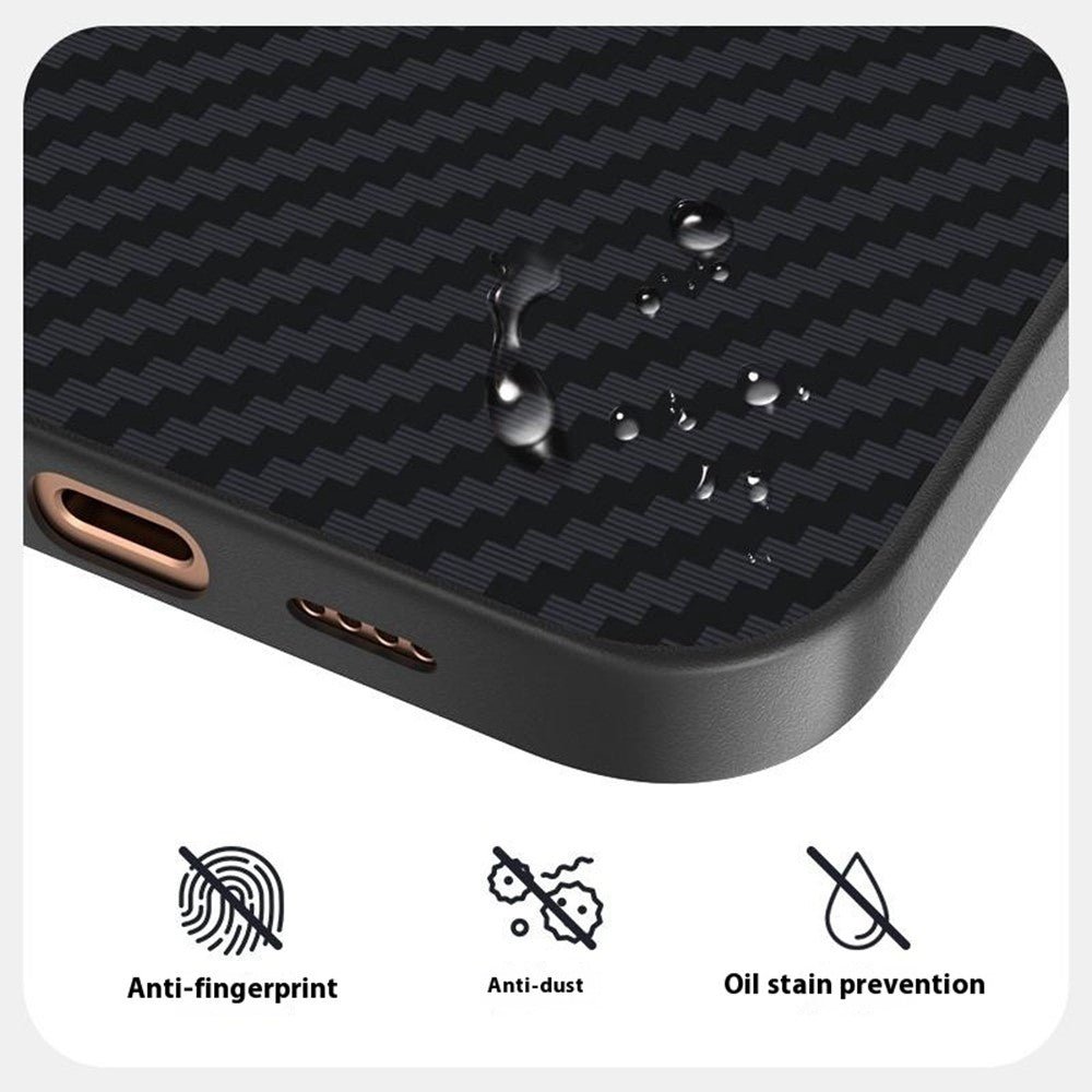 ABEEL For iPhone 14 Pro Case Compatible with MagSafe Carbon Fiber Texture Back Cover