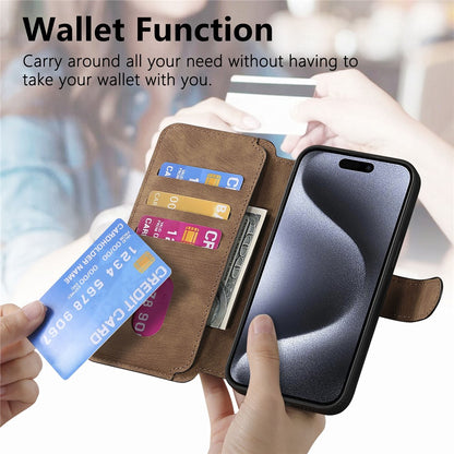 CASENEO MW-03 For iPhone 14 Pro Case with Detachable Wallet Leather+TPU Phone Cover