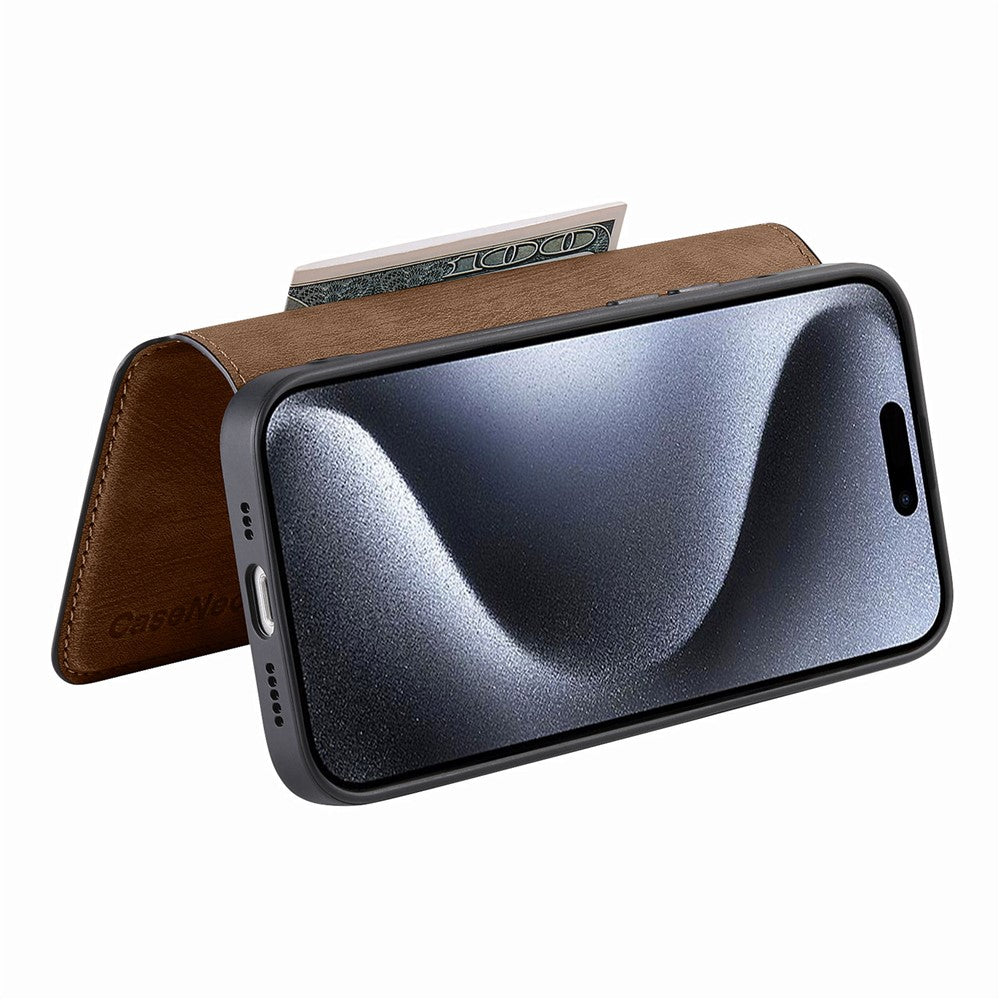 CASENEO MW-03 For iPhone 14 Pro Case with Detachable Wallet Leather+TPU Phone Cover