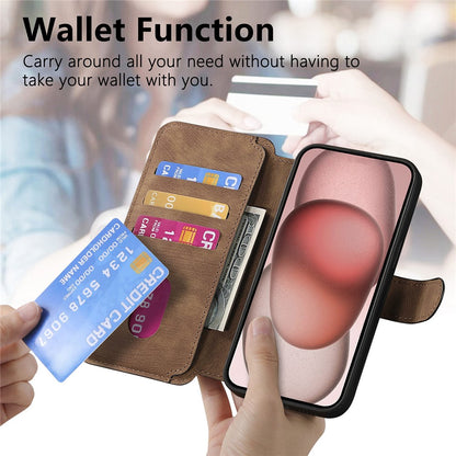 CASENEO MW-03 For iPhone 14 Plus Case with Detachable Wallet Leather+TPU Phone Cover