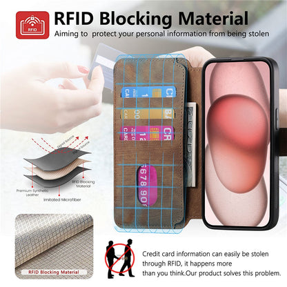 CASENEO MW-03 For iPhone 14 Plus Case with Detachable Wallet Leather+TPU Phone Cover