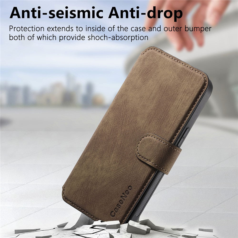 CASENEO MW-03 For iPhone 14 Plus Case with Detachable Wallet Leather+TPU Phone Cover