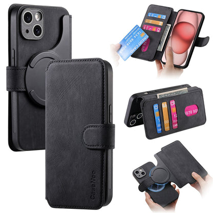 CASENEO MW-03 For iPhone 14 Plus Case with Detachable Wallet Leather+TPU Phone Cover