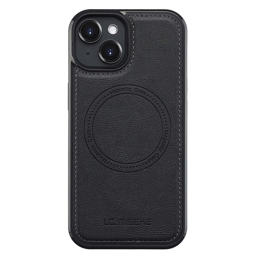 LC.IMEEKE For iPhone 14 Plus Magnetic Case Compatible with MagSafe Leather TPU Back Cover