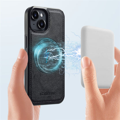 LC.IMEEKE For iPhone 14 Plus Magnetic Case Compatible with MagSafe Leather TPU Back Cover