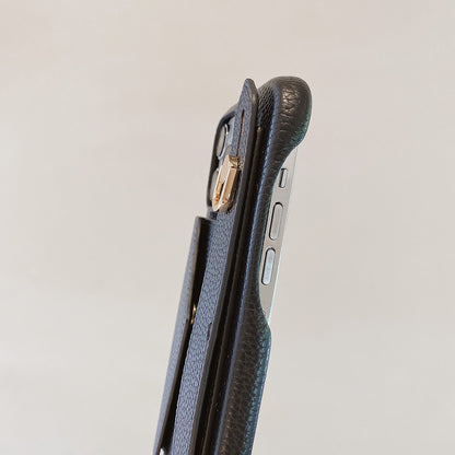 For iPhone 14 Pro Case with Card Slot Wristband Kickstand PU Leather+PET Phone Cover