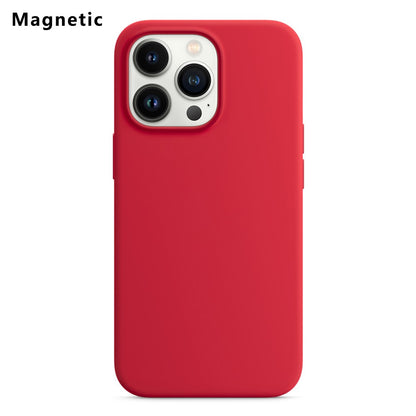 For iPhone 14 Pro Compatible with MagSafe Liquid Silicone Phone Back Cover (No Logo)
