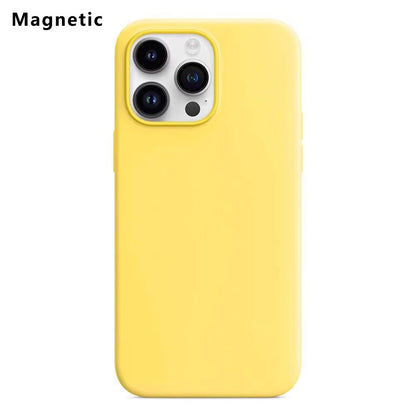 For iPhone 14 Pro Compatible with MagSafe Liquid Silicone Phone Back Cover (No Logo)