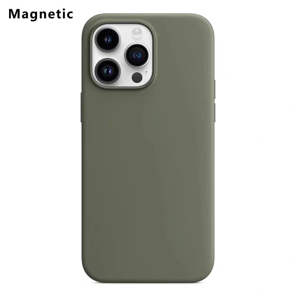 For iPhone 14 Pro Compatible with MagSafe Liquid Silicone Phone Back Cover (No Logo)