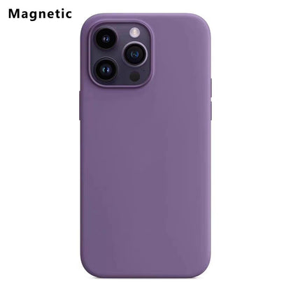 For iPhone 14 Pro Compatible with MagSafe Liquid Silicone Phone Back Cover (No Logo)