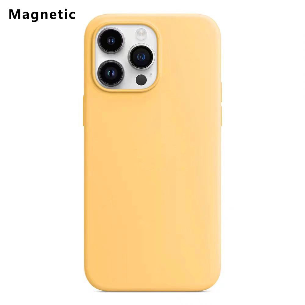 For iPhone 14 Pro Compatible with MagSafe Liquid Silicone Phone Back Cover (No Logo)