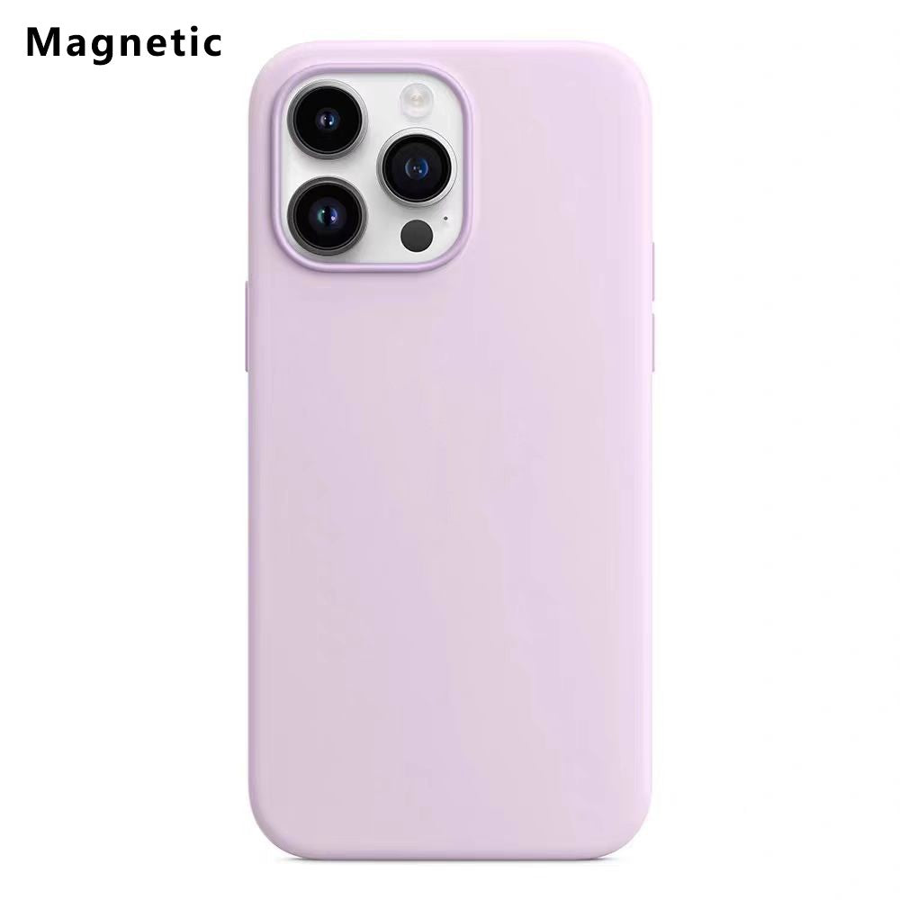 For iPhone 14 Pro Compatible with MagSafe Liquid Silicone Phone Back Cover (No Logo)