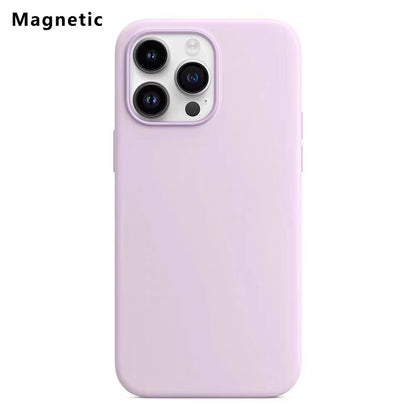 For iPhone 14 Pro Compatible with MagSafe Liquid Silicone Phone Back Cover (No Logo)