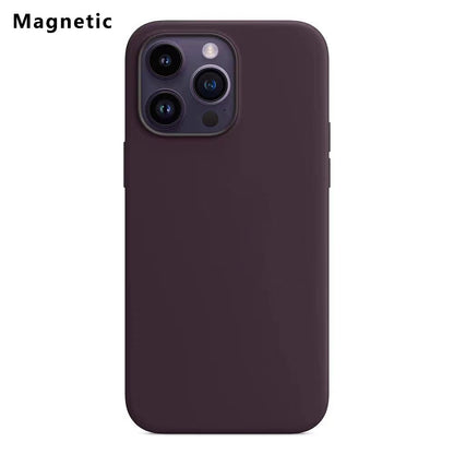 For iPhone 14 Pro Compatible with MagSafe Liquid Silicone Phone Back Cover (No Logo)