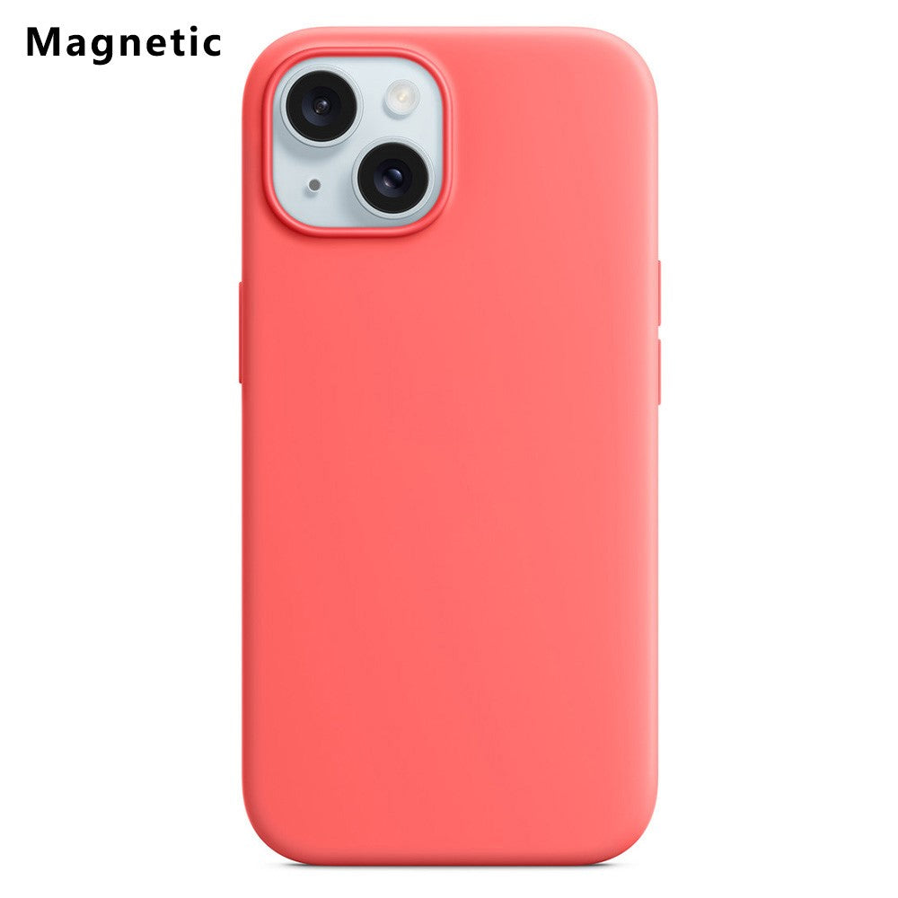 For iPhone 15 Plus Compatible with MagSafe Liquid Silicone Phone Back Cover (No Logo)