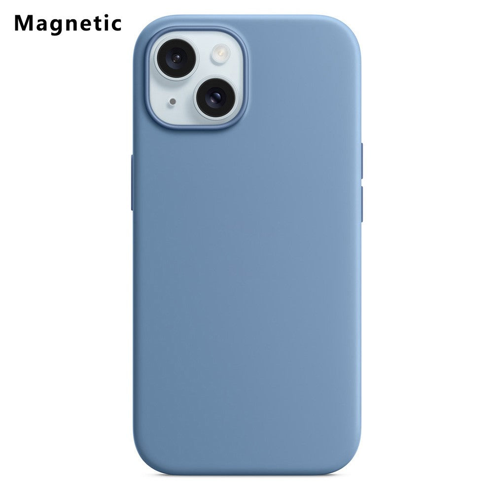 For iPhone 15 Plus Compatible with MagSafe Liquid Silicone Phone Back Cover (No Logo)