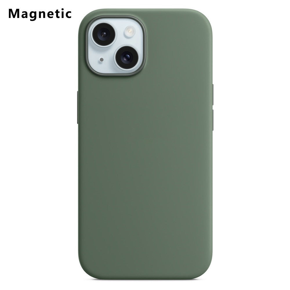 For iPhone 15 Plus Compatible with MagSafe Liquid Silicone Phone Back Cover (No Logo)
