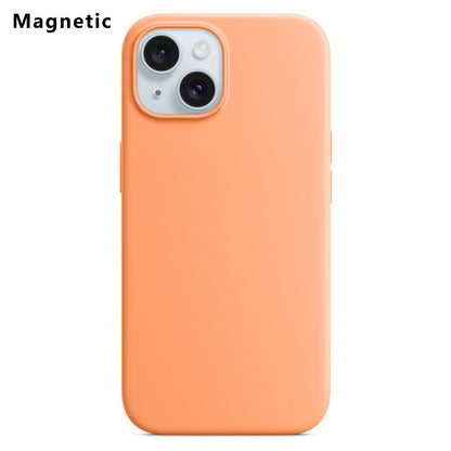 For iPhone 15 Plus Compatible with MagSafe Liquid Silicone Phone Back Cover (No Logo)