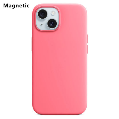 For iPhone 15 Plus Compatible with MagSafe Liquid Silicone Phone Back Cover (No Logo)