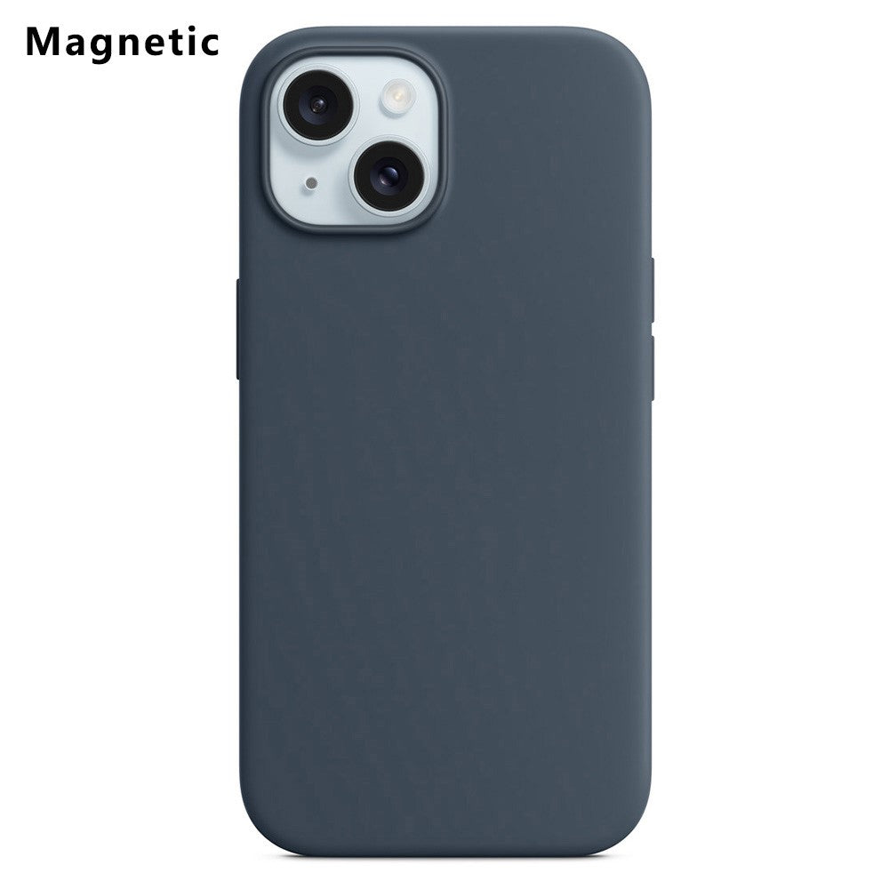 For iPhone 15 Plus Compatible with MagSafe Liquid Silicone Phone Back Cover (No Logo)