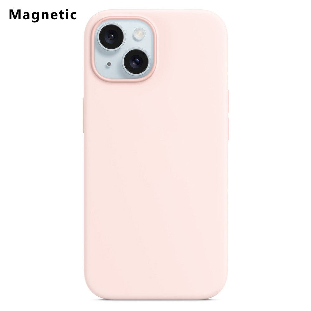 For iPhone 15 Plus Compatible with MagSafe Liquid Silicone Phone Back Cover (No Logo)