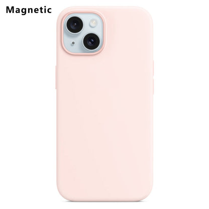 For iPhone 15 Plus Compatible with MagSafe Liquid Silicone Phone Back Cover (No Logo)