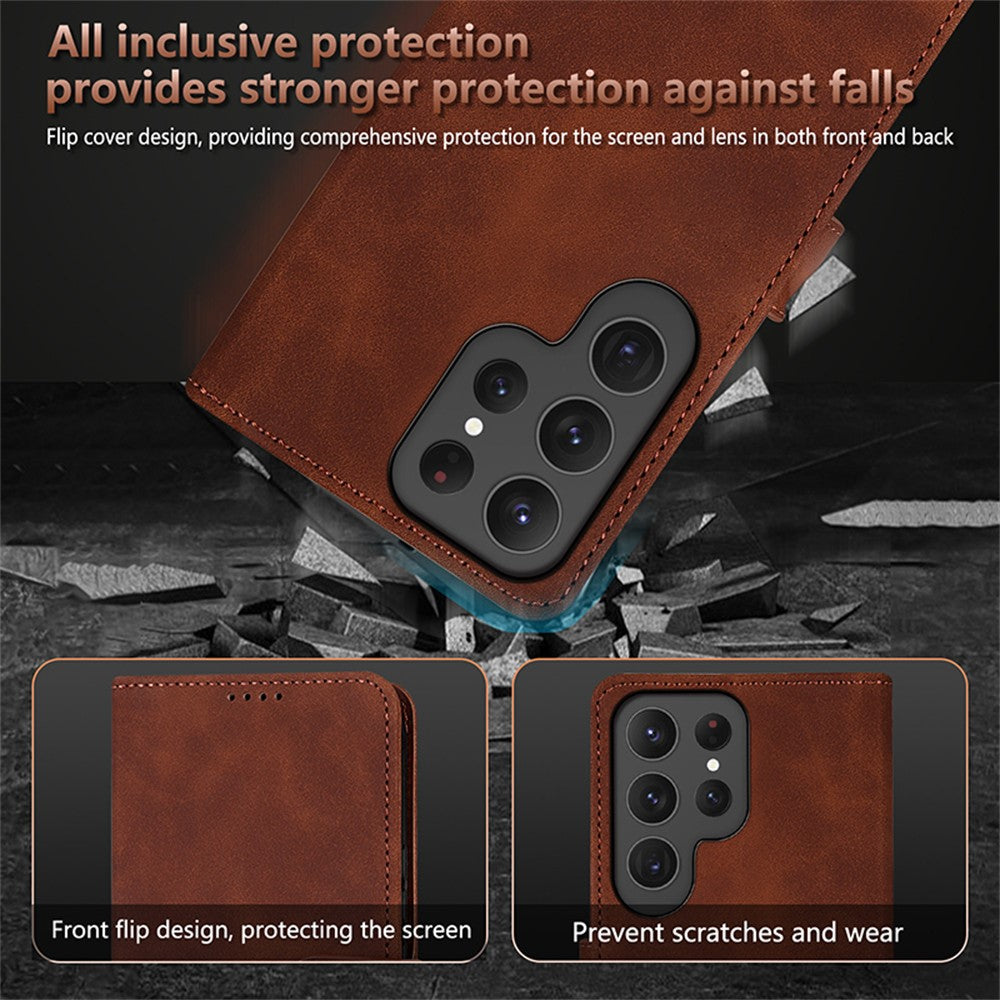 AZNS For Samsung Galaxy S25 Ultra Case PU Leather Wallet Phone Cover