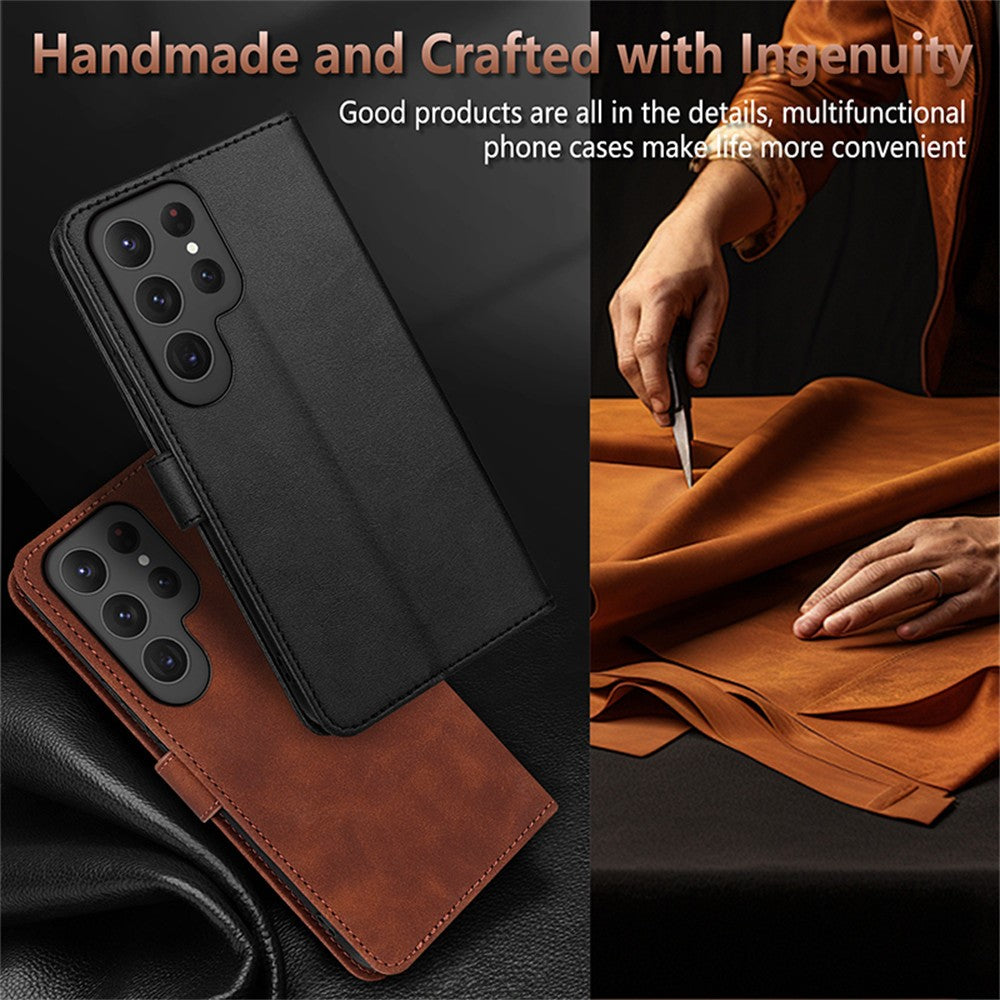 AZNS For Samsung Galaxy S25 Ultra Case PU Leather Wallet Phone Cover