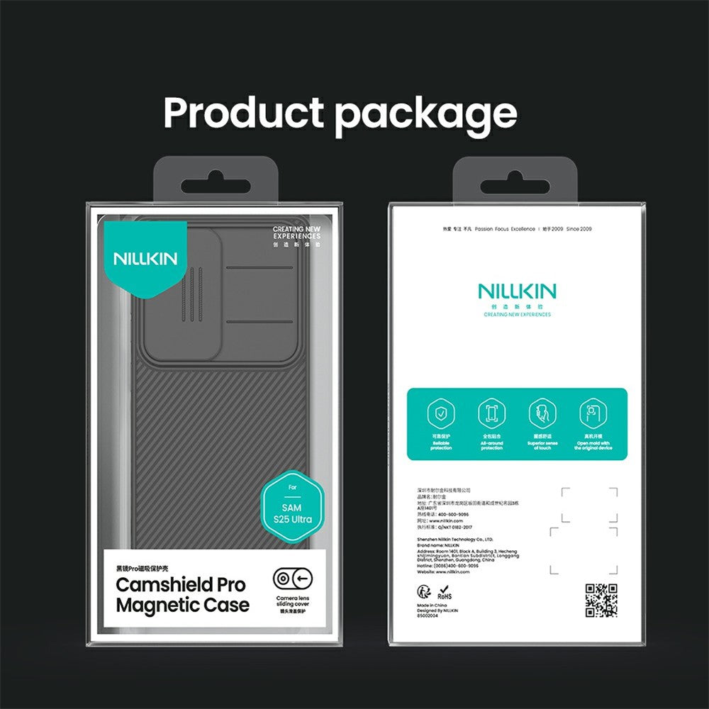 NILLKIN Camshield Pro for Samsung Galaxy S25 Ultra Magnetic Case TPU+PC Phone Cover with Slider Camera