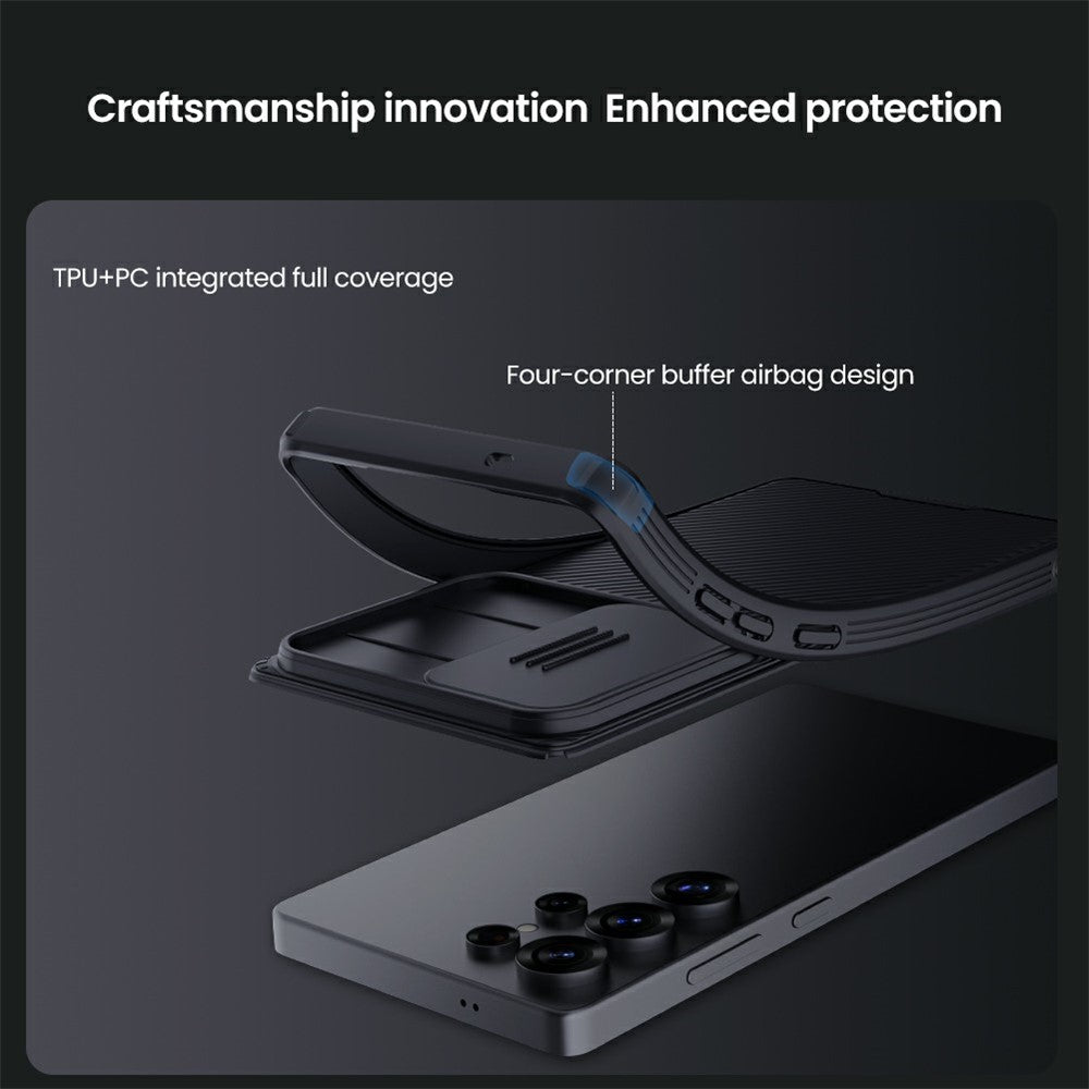 NILLKIN Camshield Pro for Samsung Galaxy S25 Ultra Magnetic Case TPU+PC Phone Cover with Slider Camera