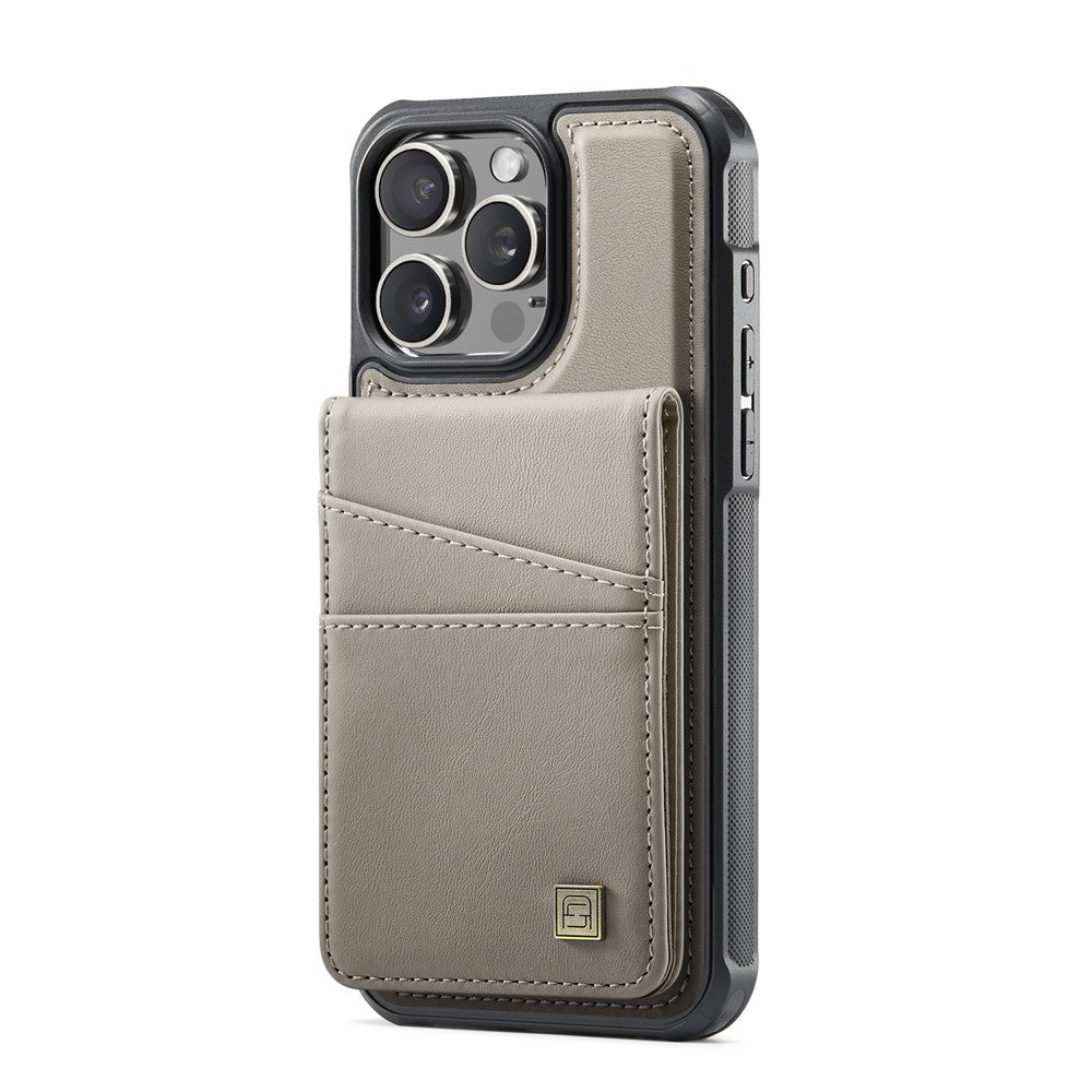 AUTSPACE For iPhone 14 Pro Case  A12 Leather Phone Case with Detachable Card Bag