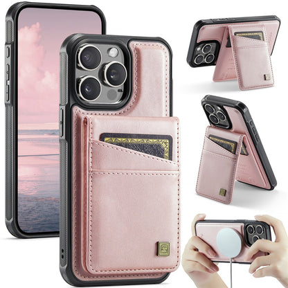 AUTSPACE For iPhone 14 Pro Case  A12 Leather Phone Case with Detachable Card Bag