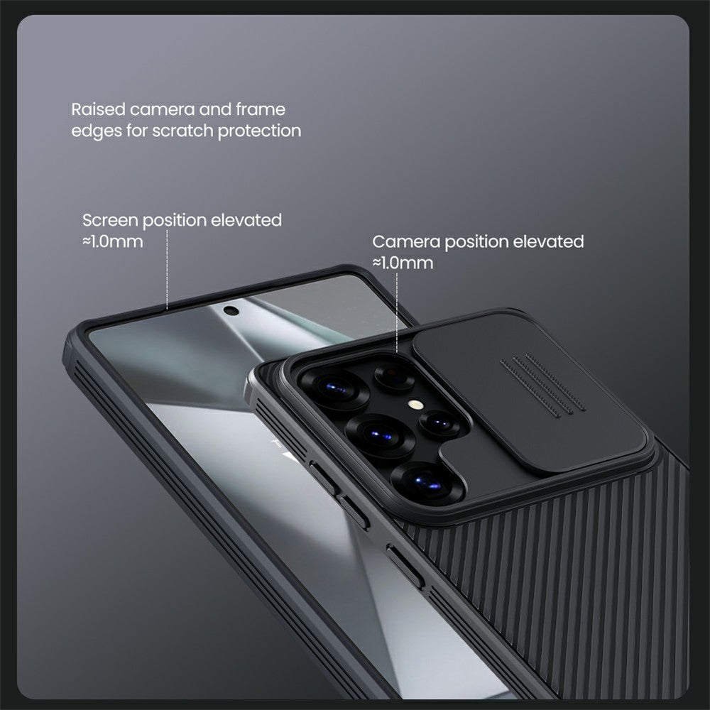 NILLKIN Camshield Pro Series for Samsung Galaxy S25 Ultra Case PC+TPU Slide Camera Lid Phone Cover