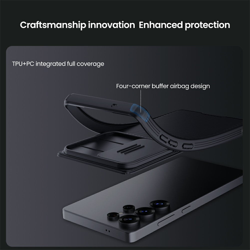 NILLKIN Camshield Pro Series for Samsung Galaxy S25 Ultra Case PC+TPU Slide Camera Lid Phone Cover