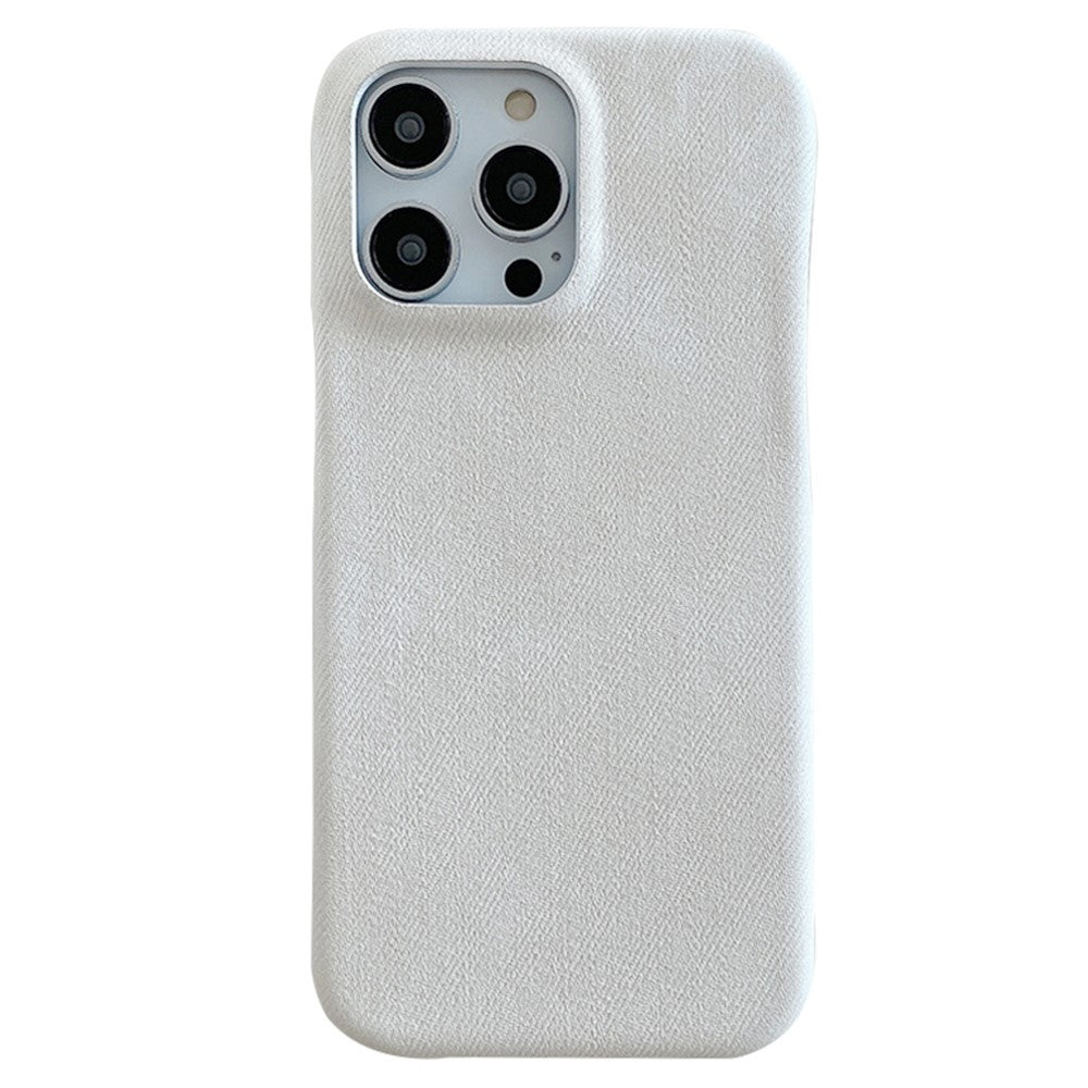 For iPhone 14 Pro Case Jeans Cloth Texture PU Leather + PET Back Cover