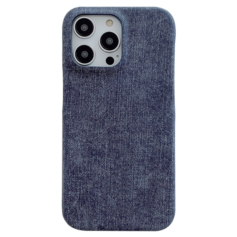 For iPhone 14 Pro Case Jeans Cloth Texture PU Leather + PET Back Cover