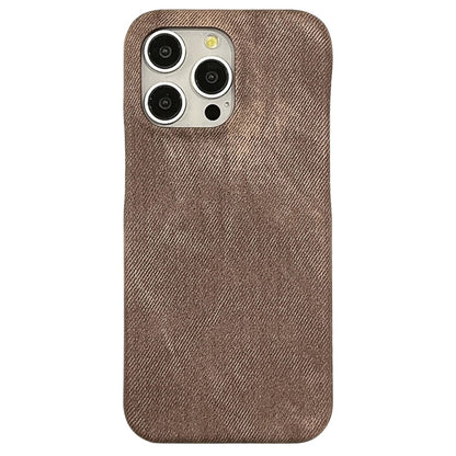 For iPhone 14 Pro Case Jeans Cloth Texture PU Leather + PET Back Cover
