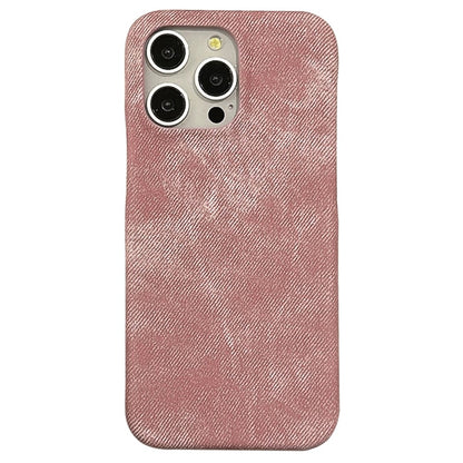 For iPhone 14 Pro Case Jeans Cloth Texture PU Leather + PET Back Cover