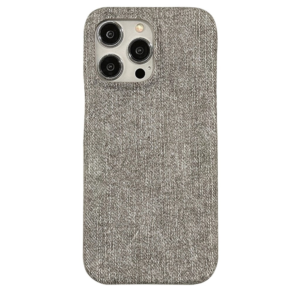 For iPhone 14 Pro Case Jeans Cloth Texture PU Leather + PET Back Cover