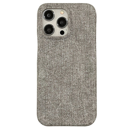 For iPhone 14 Pro Case Jeans Cloth Texture PU Leather + PET Back Cover