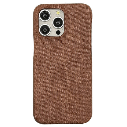 For iPhone 14 Pro Case Jeans Cloth Texture PU Leather + PET Back Cover