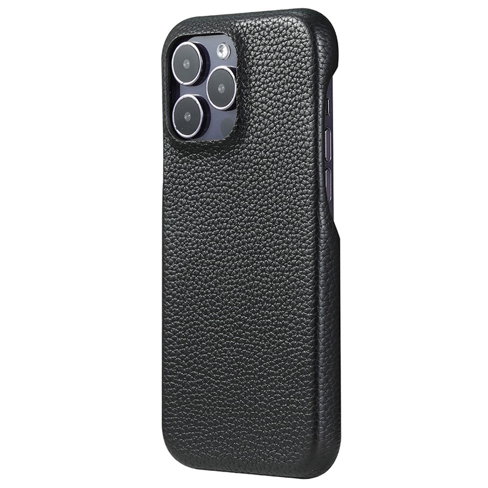 For iPhone 14 Pro Case Litchi Texture PU Leather PET Phone Back Cover